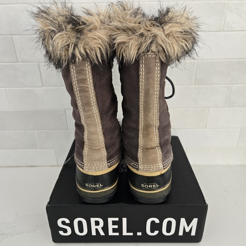 Sorel Joan Of Arctic Brown Tan Waterproof Winter Insulated Snow Boots Size 7 - Picture 5 of 9